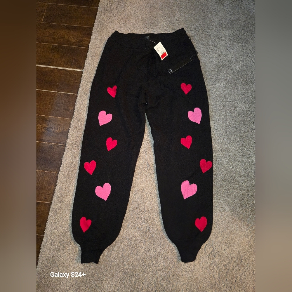 Nicole Miller Knit Heart Joggers